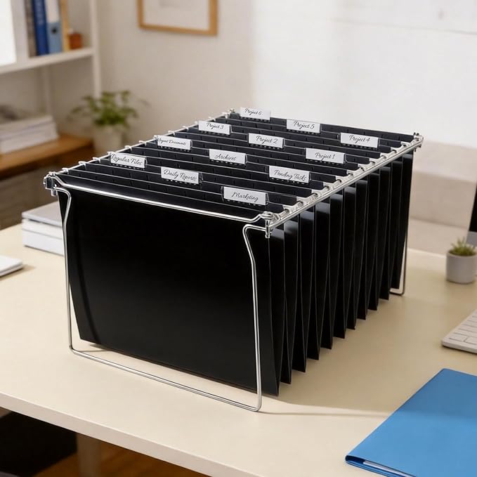 SUNEE 6 Pack Hanging File Folders, Hanging File Folders Letter Size - Image 6