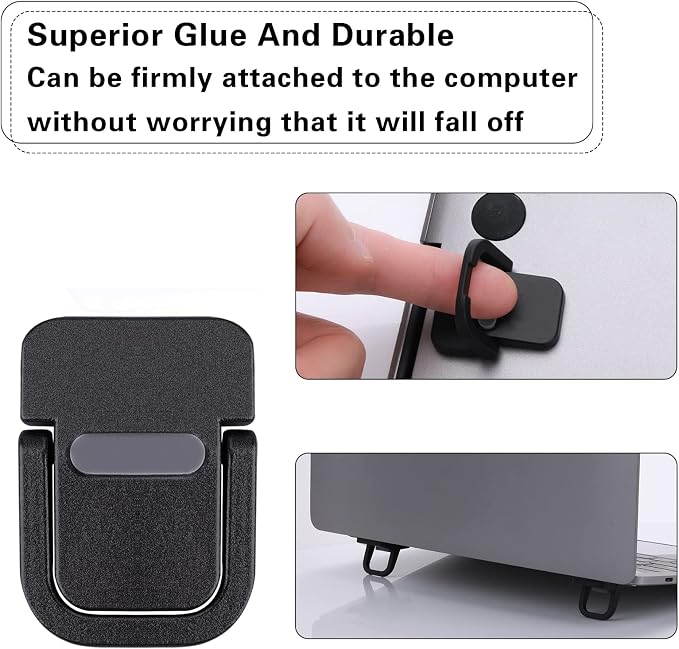Abeillo 2PCS Portable Keyboard Riser, Self-Adhesive Mini Laptop Stand Invisible - Image 5