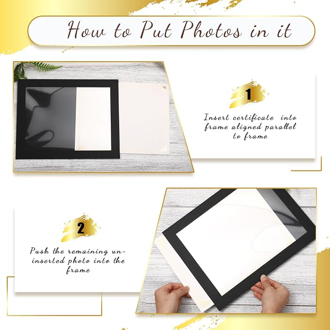 Tatuo 15 Pcs 8.5 x 11 Paper Picture Certificate Frames Horizontal Paper Award - Image 3