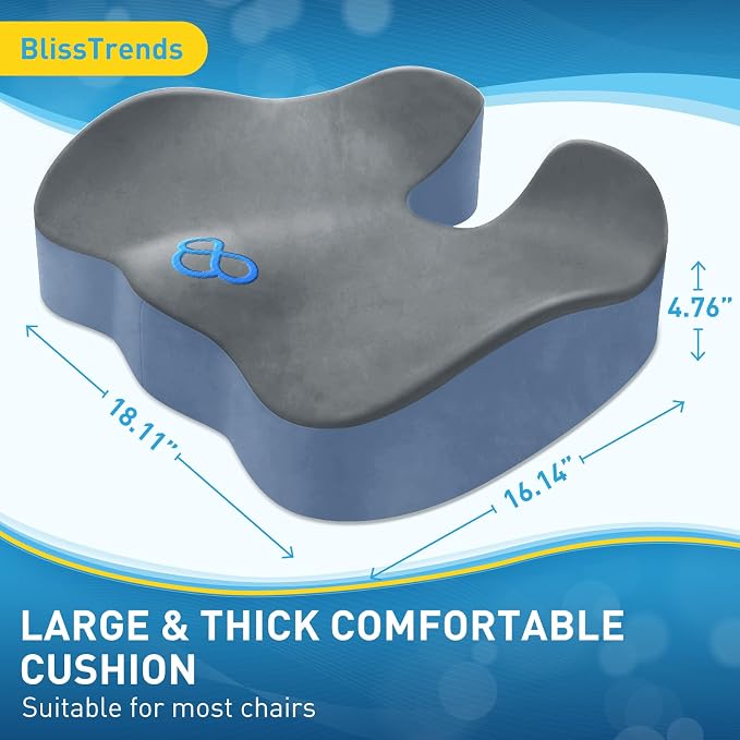 BlissTrends Seat Cushion, Thick Memory Foam Cushions - Image 3