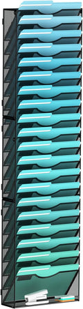 Gawerk 21-Tier Wall File Organizer Hanging Wall File Holder Wall Mount Paper by Gawerk