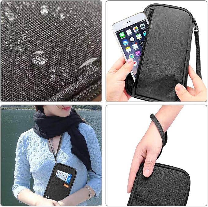 RFID Passport Wallet with Vaccine Card Slot, Family Travel Passport Holder - Image 3