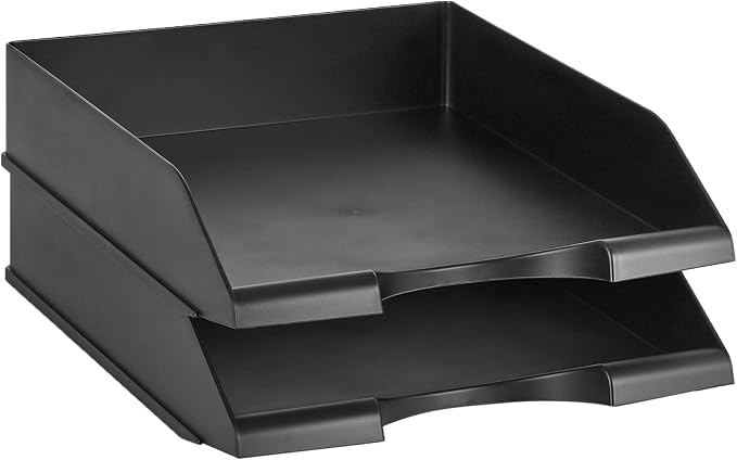 Amazon Basics Rectangular Stackable Office Letter Tray, Desk Organizer by AmazonBasics