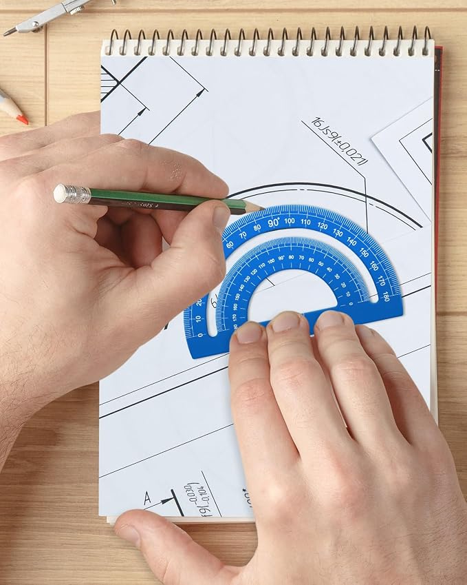 Honagu Triangular Ruler Set, 4 Pieces Aluminum Alloy Ruler, Metal Drafting Ruler - Image 4