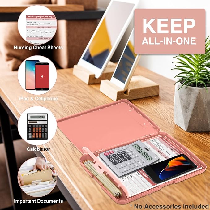 Sooez Clipboard with Storage, Clip Board 8.5 x 11 with Pen Holder, Plastic - Image 5