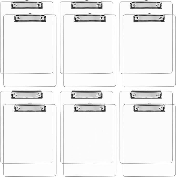 Plastic Clipboards Transparent Clipboard Strong 12.5 x 9 Inch | Holds 100 by OfficeSolutionsDirect
