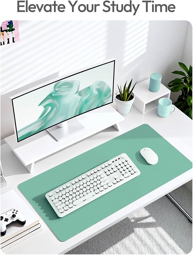 YSAGi Leather Desk Protector, Office Mat, Large Mouse Mat, Non-Slip PU Leather - Image 6