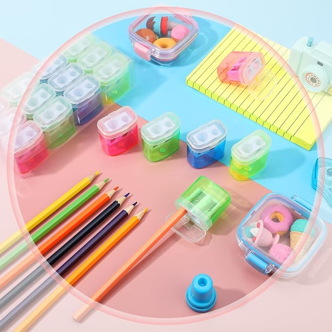 Teling 216 Pcs 180 Pcs Manual Pencil Sharpeners Bulk Handheld Dual Holes Pencil - Image 4