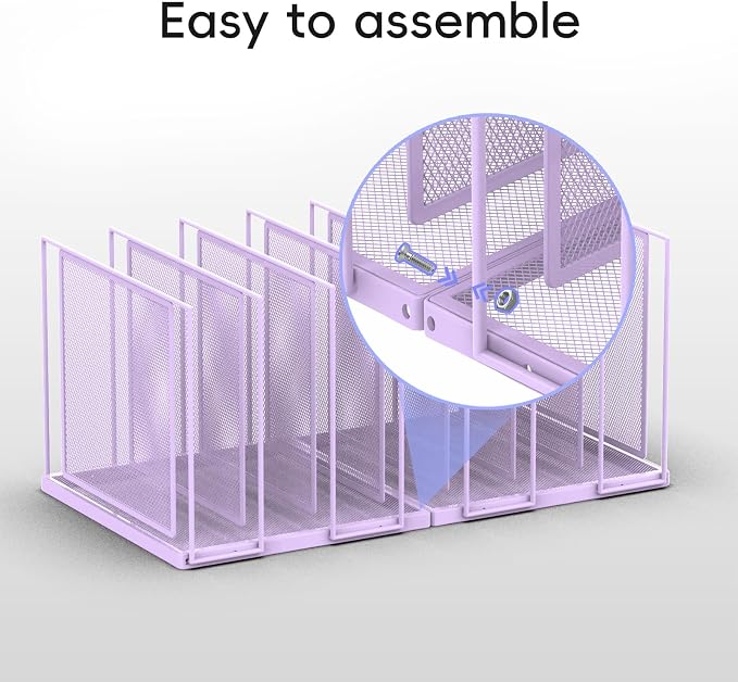 File Organizer for Desk, 7-Section Vertical File Sorter, Paper Holder Organizer - Image 5