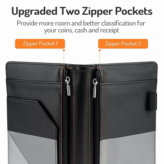 Forvencer Server Book, 2 Zipper Pocket, Server Books - Image 2