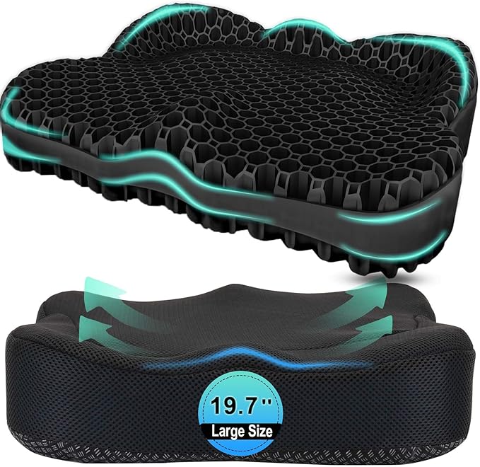 Thicken 19.7in Seat Cushion, Gel Seat Cushion by AirllantryHome