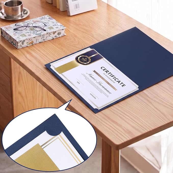 72 Packs Certificate Covers, 250gsm Navy Blue Diploma Holders - Image 5