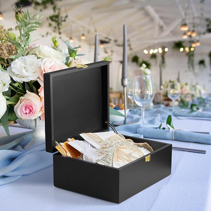 DRASTAR Large Wooden Keepsake Box, Decorative Storage Box - Image 7