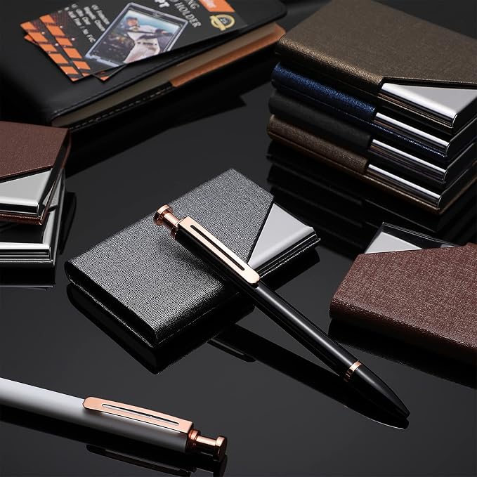 Yexiya 20 Pieces PU Leather Business Card Holder - Image 5