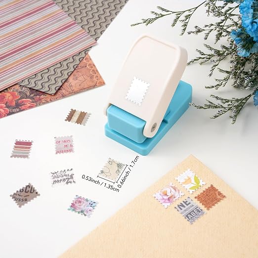 BAOFALI Mini Stamp Punch, 0.6x0.5 Inch Postage Stamps Punch, Portable Lever - Image 5