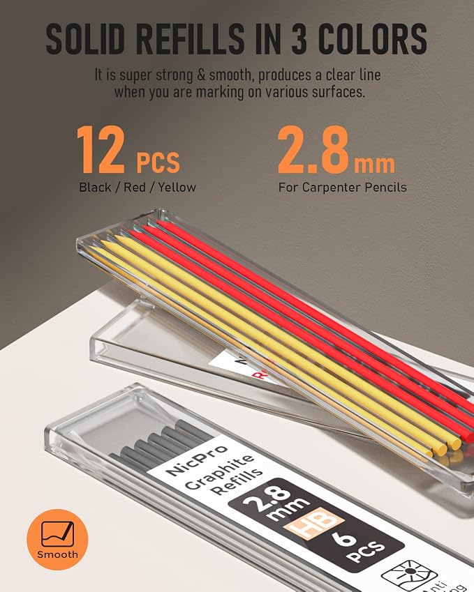 Nicpro 1 Pack Carpenter Pencil - Image 5
