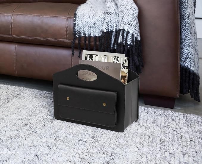 HofferRuffer Magazine Basket Holder, Foldable Magazine Rack, Document File - Image 2