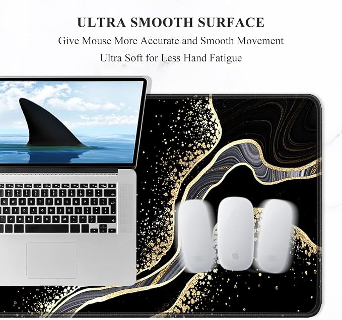 Auhoahsil Desk Pad, XL Extended Large Gaming Mouse Pad 31.5 x 11.8 Inch - Image 3