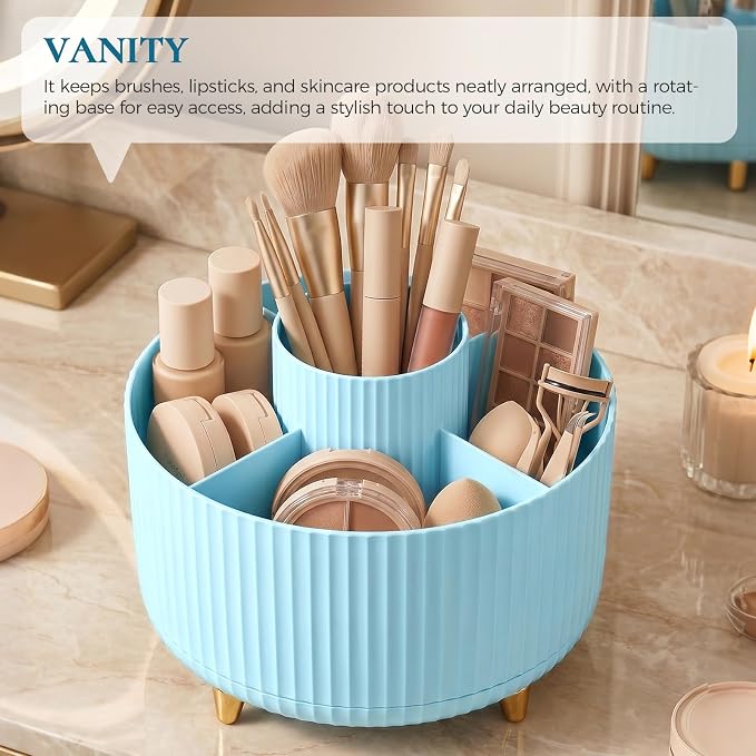 KONVINIT Pencil Pen Holder for Desk, 5 Slots 360-Degree Rotating Desktop - Image 5