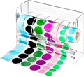 Qilery Adjustable Label Dispenser Acrylic Roll Sticker Dispenser Sticker Holder by Qilery