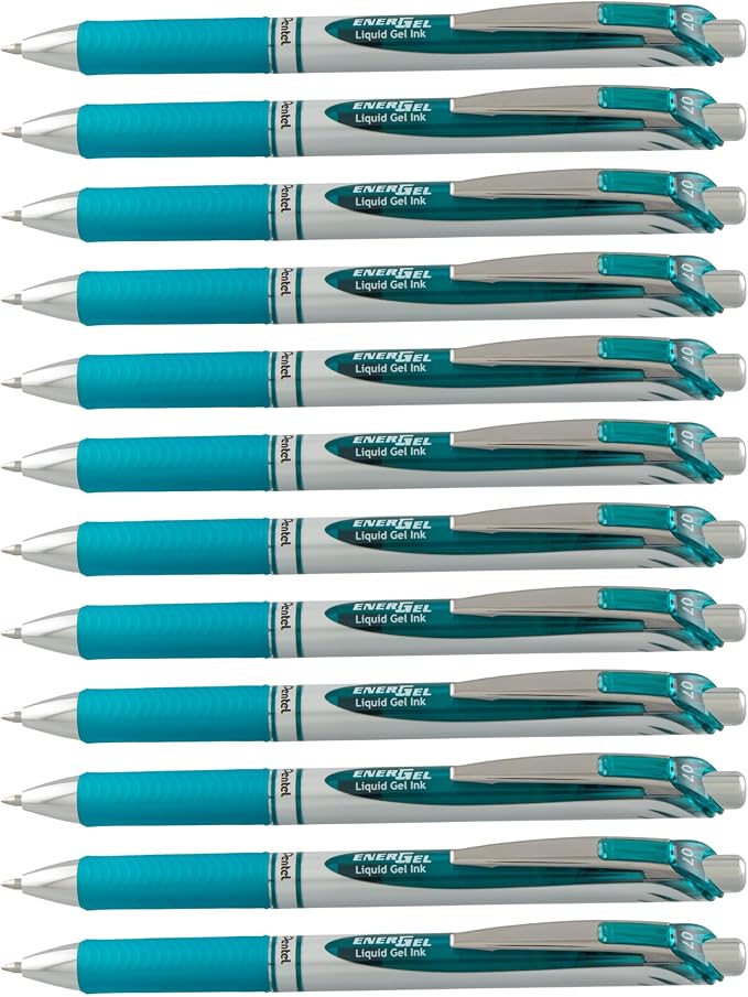 Pentel EnerGel RTX Retractable Liquid Gel Pen Metal Tip, 12 Pack, Medium Line by PentelofAmerica