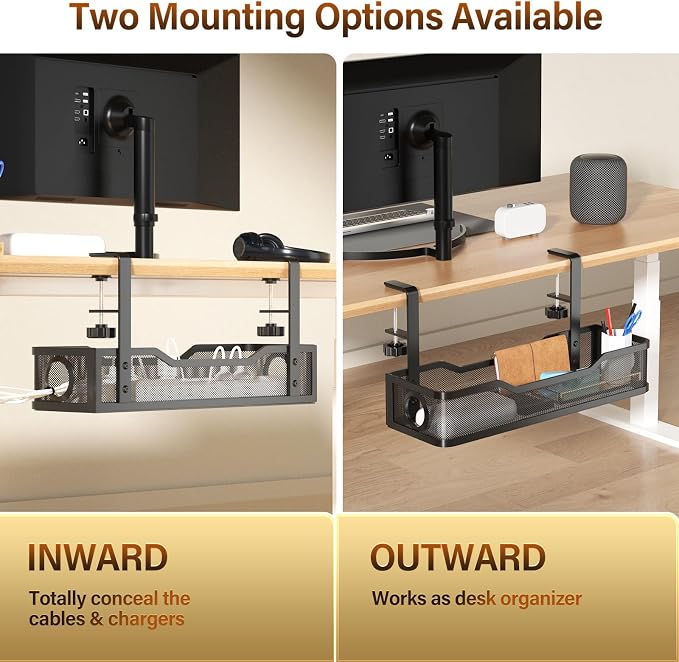 Under Desk Cable Management Large, Cinati 16" Cable Management Box - Image 5
