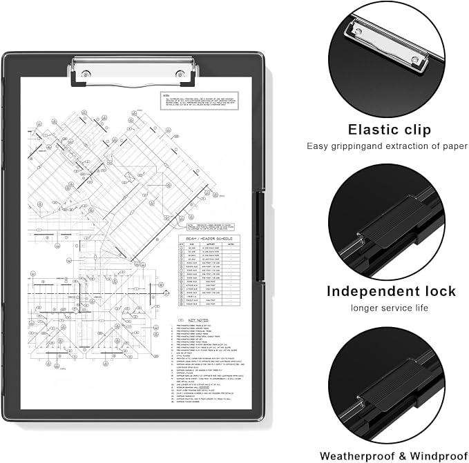 Hongri Clipboard with Storage, Heavy Duty with Dual Compartment, Smooth Writing - Image 3