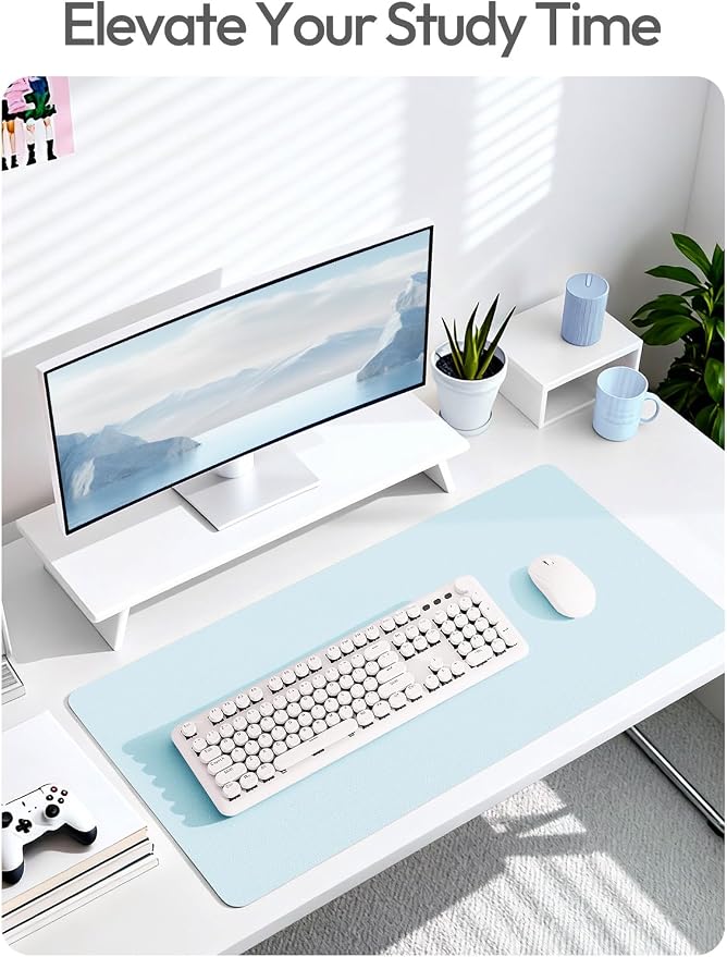 YSAGi Leather Desk Protector, Office Mat, Large Mouse Mat, Non-Slip PU Leather - Image 6