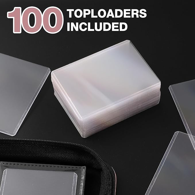 Toploader Binder, Holds 160 Toploaders, 100 Toploaders INCLUDED, 4-Pocket PU - Image 6