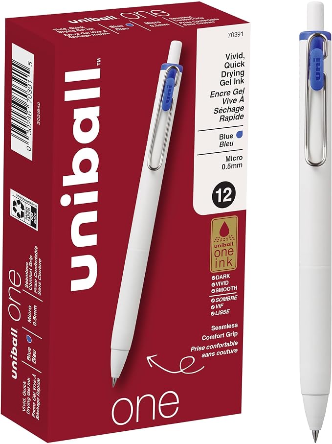 uniball one Retractable Gel Pens, Micro Point by uni-ball
