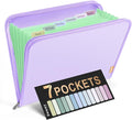 Sooez 7 Pockets Accordion File Organizer, Zipper Expanding File Folder by Sooez