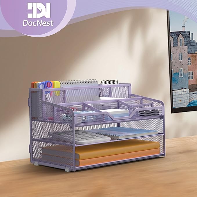 Docnest 3 Tier Mesh Desk Organizer - Image 6