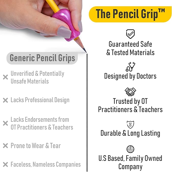 The Pencil Grip Original Pencil Grippers 6 Pcs, Improves Kids Handwriting - Image 2