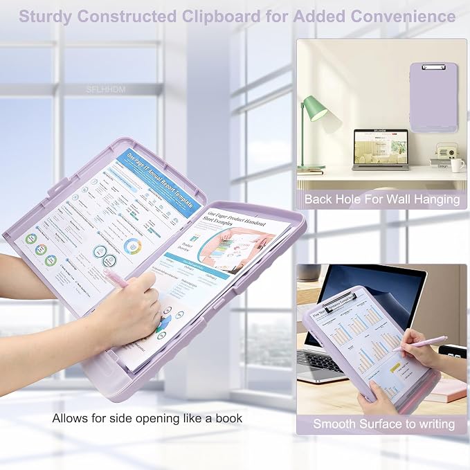 SFLHHDM Purple Clipboard, Clip Board 8.5x11, Teacher Clipboards - Image 5