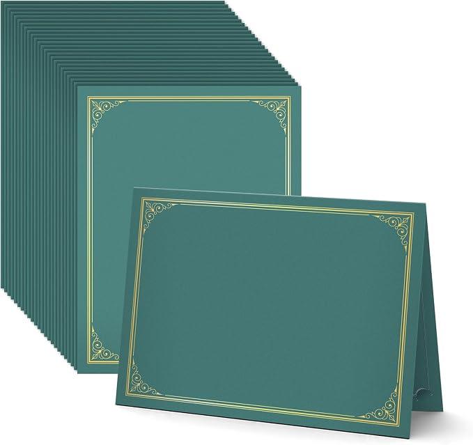 BELLE KR® Green Certificate Holders 8.5 x 11, Documents and Diplomas by BELLEKR