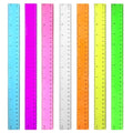 Color Transparent Ruler Plastic Rulers by DAGONGREN