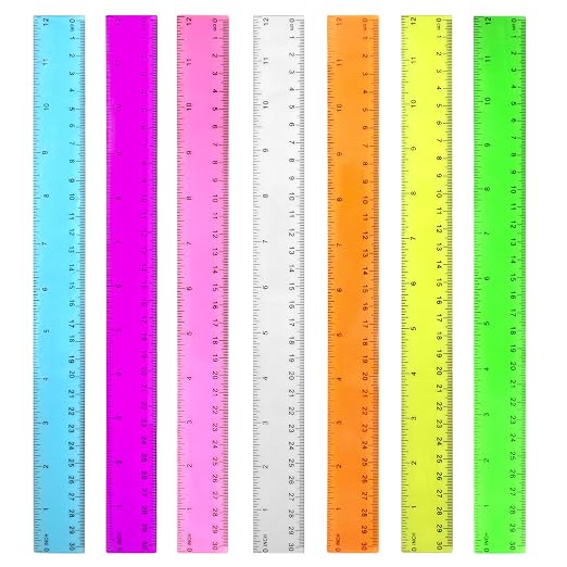 Color Transparent Ruler Plastic Rulers by DAGONGREN
