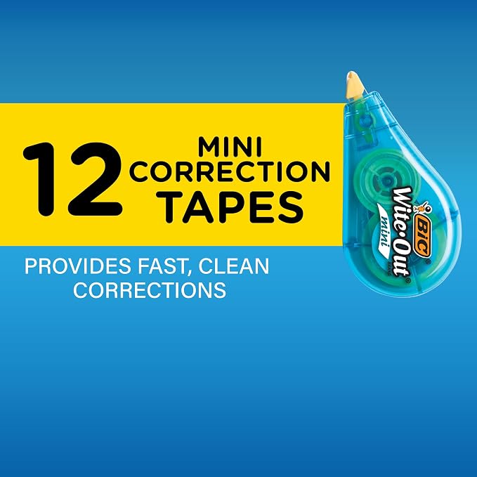 BIC Wite-Out Mini Correction Tape, No Dry Time, Long Lasting - Image 5