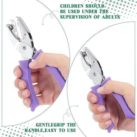 Lothee 12 Pcs Hole Punch Shapes Single Hole Paper Punchers - Image 4