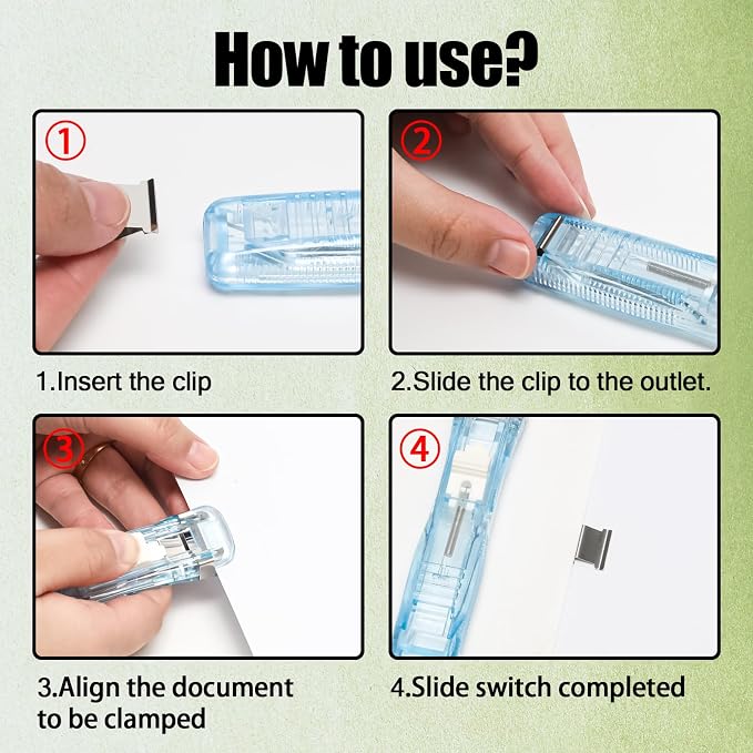 Pine & Linen 2pcs Handheld Papers Clip Dispenser - Image 3