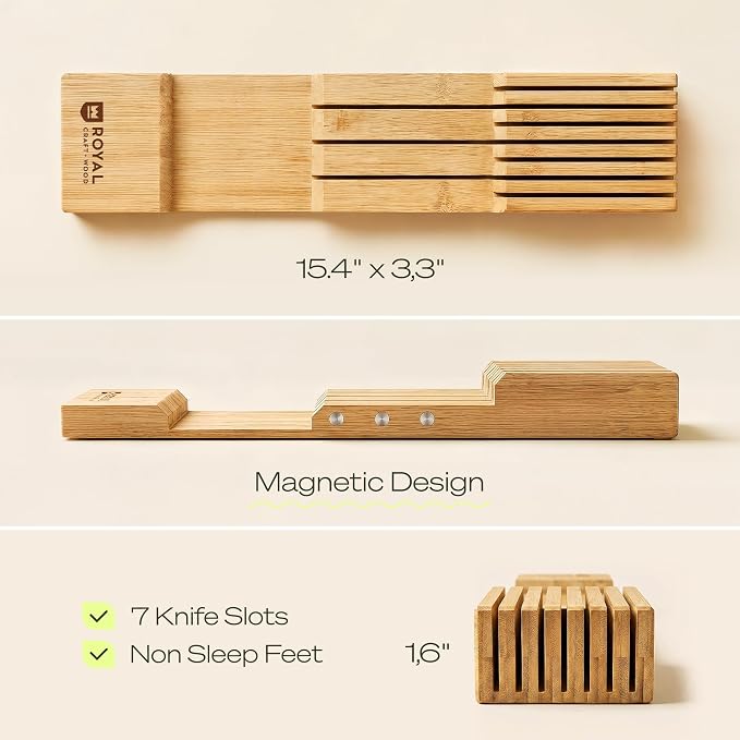 Drawer Organizer for Kitchen Organization – Expandable Bamboo Silverware Drawer - Image 3