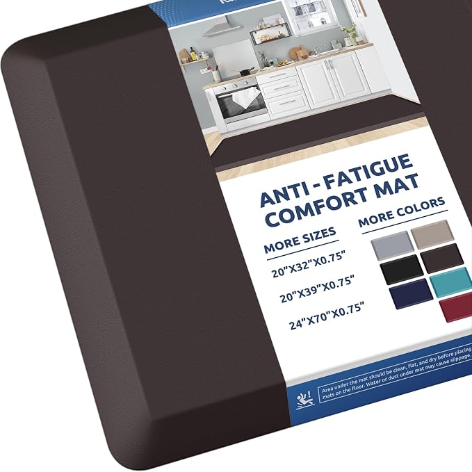 KitchenClouds Kitchen Mat Cushioned Anti Fatigue Rug 24"x70" Water Resistant by KitchenClouds