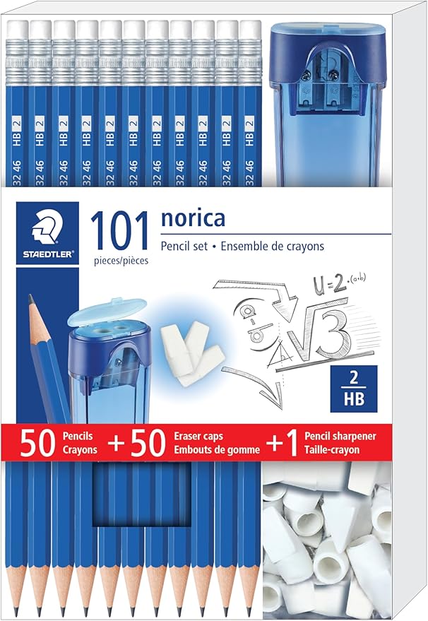STAEDTLER Norica Pencil Set: 50 Pre-sharpened #2 HB Pencils - Image 2