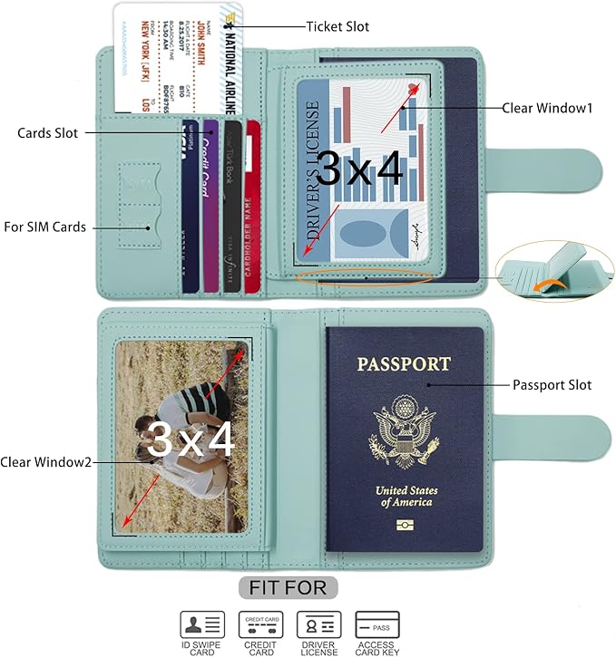 Melsbrinna Passport Holder, Passport Holder Card Slots, Cute Passport cover - Image 3