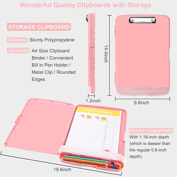 SFLHHDM Clipboard with Pen Holder, Legal Size Nursing Clipboards with Storage - Image 3