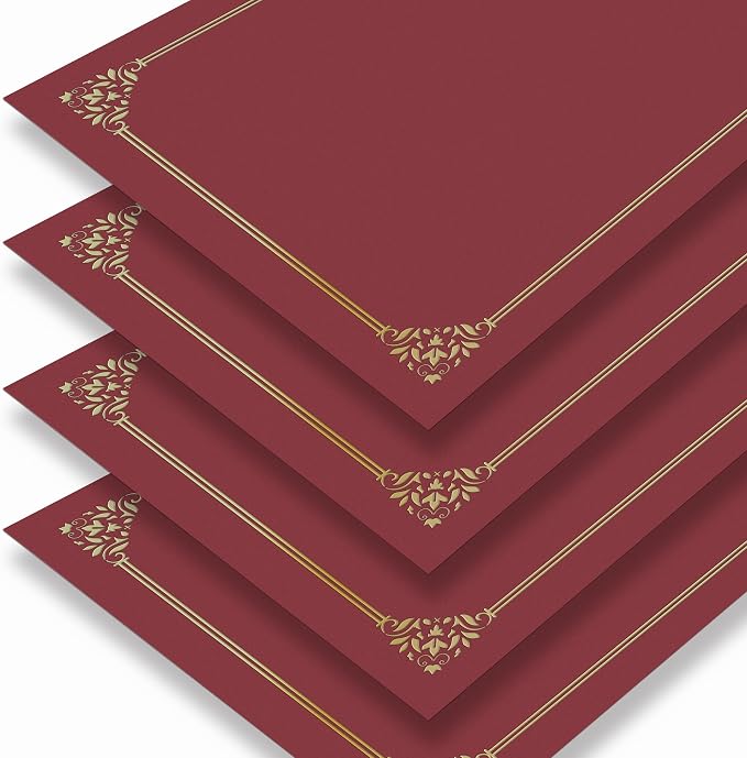 BELLE KR® Red Certificate Holders 8.5 x 11, Documents and Diplomas - Image 2