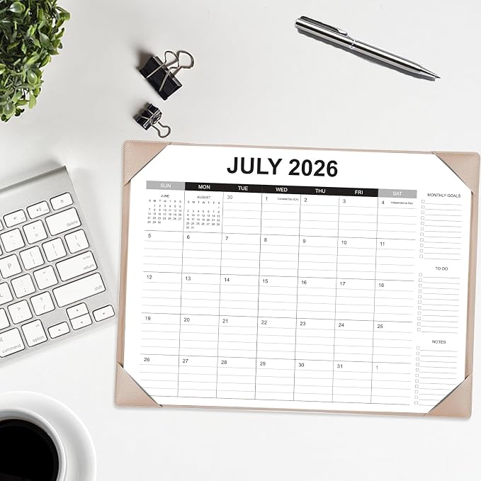 Desk Calendar 2026-2027 with Desk Mat – 22" x 17" Large Desk Pad Calendar Runs - Image 6