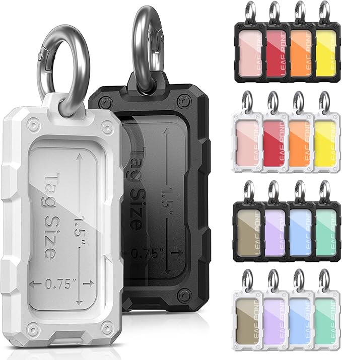 16 Pcs Solid Plastic Key Tags by LeafPond