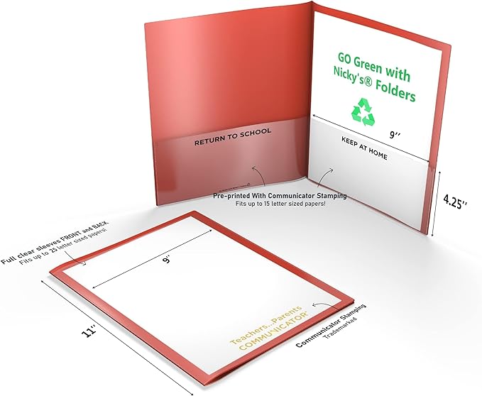 Nicky's Folders® English Communicator, Parent-Teacher Folder, Patented - Image 3