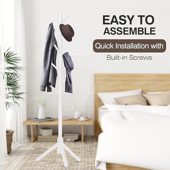 WANGMUXIA 2 PCS Coat Rack, Freestanding Coat Rack - Image 6